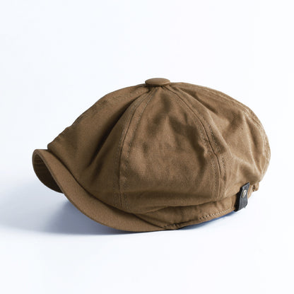 Men's Cotton Vintage Newsboy Cap in British Style