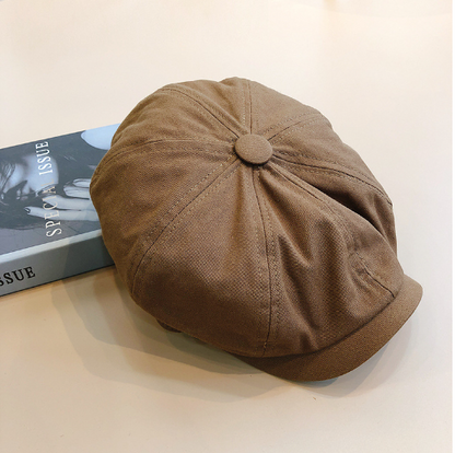 Men's Cotton Vintage Newsboy Cap in British Style