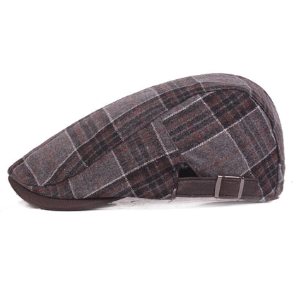 Men's Wool Beret and Plaid Newsboy Cap for Fall/Winter