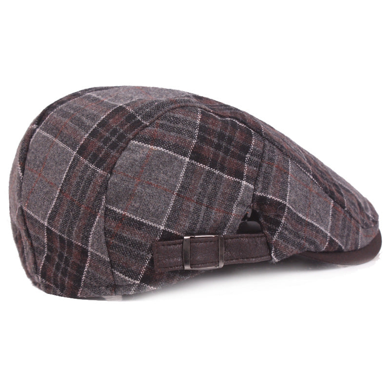 Men's Wool Beret and Plaid Newsboy Cap for Fall/Winter