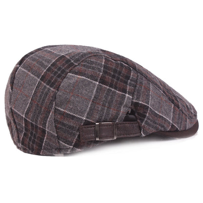 Men's Wool Beret and Plaid Newsboy Cap for Fall/Winter