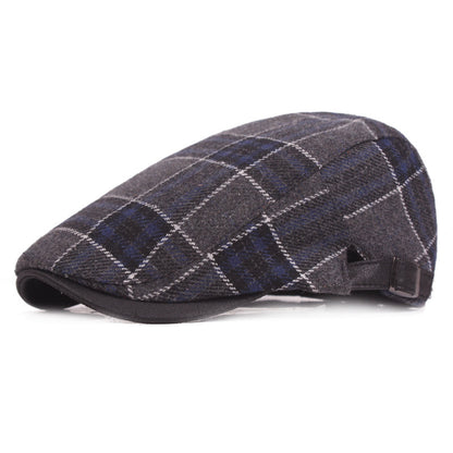 Men's Wool Beret and Plaid Newsboy Cap for Fall/Winter
